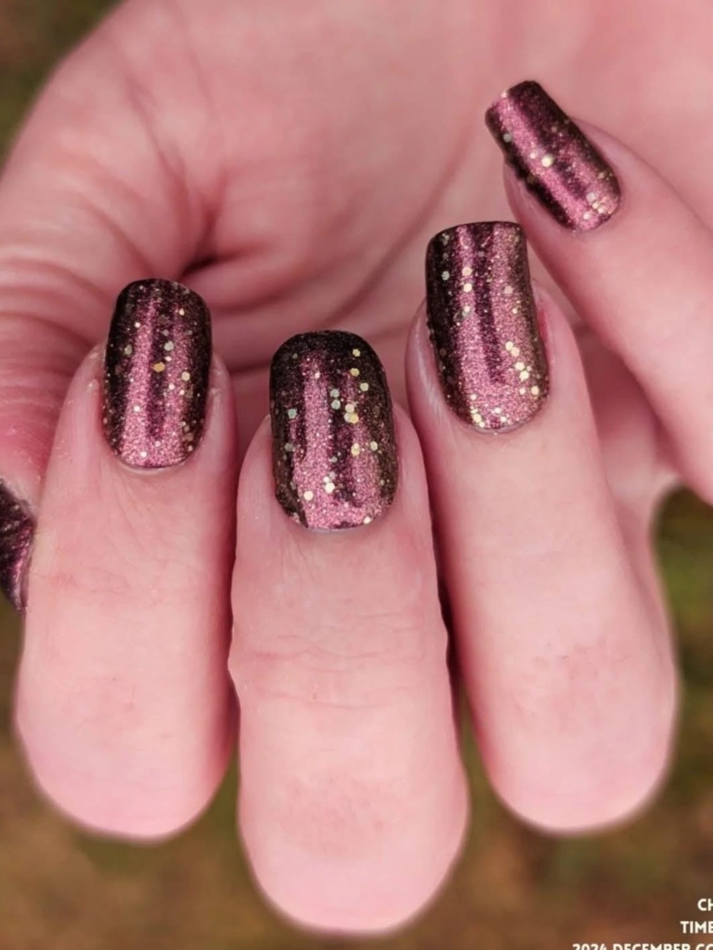 *Exclusive* Color Street: Chocolate Opal | Brown Berry Fall Glitter Earthy